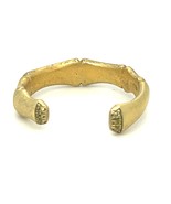 Sterling Sil. 18k Gold Vermeil Open Bamboo Ring 5mm w/ Yellow Saphires S... - $107.79 CAD