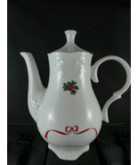 Menuet Large Teapot 9.5&quot; Tall Christmas Made in Poland Vintage Elegant l... - £27.43 GBP