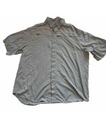 Habit Mens Outdoor Shirt XL Gray Vented Nylon Short Sleeve Button Hiking... - $12.74
