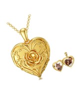10K 14K 18K Solid Gold Personalized Heart Locket - £231.24 GBP