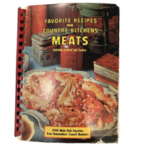 Cookbook Recipes From Country Kitchens Book Meats Seafood Poultry 1966 VTG - £6.90 GBP