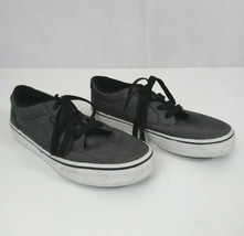 VANS Atwood Textile Gray Pewter White Shoes Size Youth 4 - $18.42