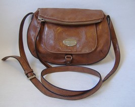 Brown Nine West Faux Leather Purse Adjustable Strap Shoulder Bag Handbag Tote  - £17.18 GBP