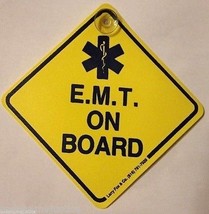 E.M.T. ON BOARD car window sign. Emergency Medical Technician on Board car sign - £1.54 GBP