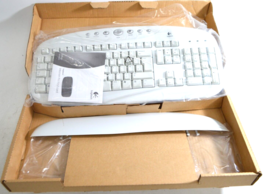 New WHITE Logitech PS/2 Internet Pro Keyboard Model Y-SZ49 w/ Palm Rest - £33.59 GBP