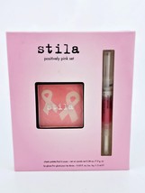 Stila Positively Pink Breast Cancer Awareness Set Cheek Blush Lip Glaze Palette - $27.04