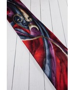 J GARCIA Snail Garden Collection Fifty Four Silk Tie Necktie Red Blue Pu... - $17.81