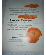 Vintage Sunkist Oranges Print Magazine Advertisement 1960 - $92.62 MXN