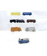 Lot of 8 Shioji, Auburn Rubber Corp &amp; Midgetoy Cars, Locomotive Engine, ... - £12.56 GBP