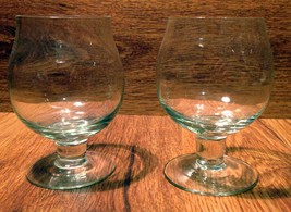 Mismatched Pair of Mini Brandy Snifters Wine Tasting Glasses - £7.85 GBP