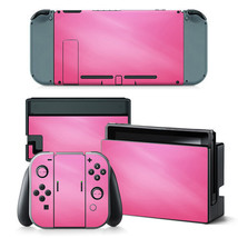 For Nintendo Switch Console Skin &amp; Joy-Con Controller Hot Pink Vinyl Decal  - £9.46 GBP