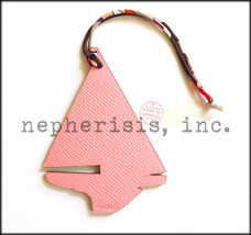 NWB Hermes Petit H Leather Bag Charm VOILIER PM Yacht Pink Rose Confetti... - £458.56 GBP