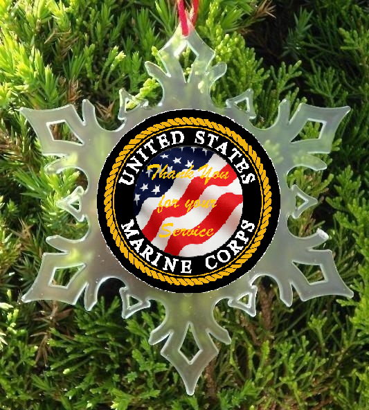 THANK YOU FOR YOUR SERVICE U.S. MARINES CHRISTMAS ORNAMENT - X-MAS ORNAMENT - $12.95