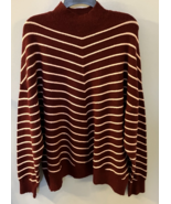 Liz Claiborne Womens NWT Burgundy Tunic Mock Turtleneck Sweater XXL - $21.78