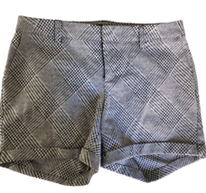 Torrid Womens Dress Trouser Shorts sz 12 Black White Herringbone Rolled Cuffed - £12.73 GBP