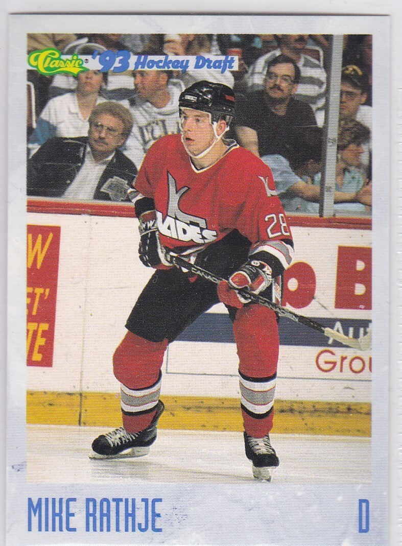 M) 1993 Classic NHL Hockey Draft Trading Card Mike Rathje #145 - $1.97