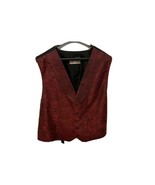 Scully Men XXL  Western Vest Paisley Button Polyester Purple Red Jam - £30.25 GBP