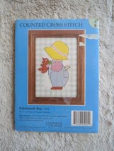 VTG 1994 Candamar Designs Counted Cross Stitch Kit 5004 Patchwork Boy 5x7 - $11.39