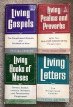 4 Paraphrased Billy Graham Crusade Edition Bible books: Gospels, Moses, Epistles - £13.28 GBP