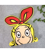 Dr Seuss Cindy Lou Who The Grinch Christmas Head Wood Block Sign Tableto... - $22.99