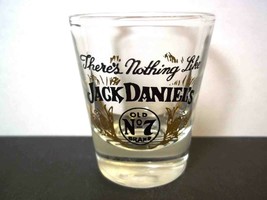 Jack Daniel&#39;s shot glass There&#39;s nothing Like Old No 7 gold black - £5.42 GBP