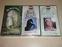Lot Of 3 VHS Black Beauty The Secret Garden New Adventures Of Heidi NEW ... - £26.97 GBP