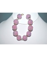 Lampwork Murano Bead Bracelet Pink, Chunky 8&quot; NIB (JT2 - $471.01 MXN