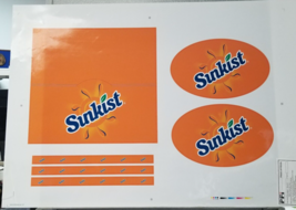 Sunkist Orange Soda Proof Preproduction Advertising Juicy Geometric Pops... - $18.95