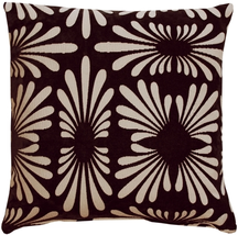 Velvet Daisy Black 20x20 Throw Pillow, Complete with Pillow Insert - £58.99 GBP