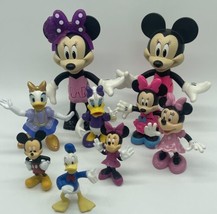 Lot Of Minnie Mouse &amp; Daisy Duck Figurines Figures Toys 9 Different Pieces - £8.43 GBP