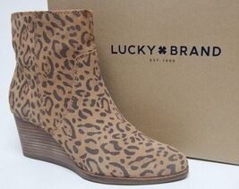 Lucky Brand Wafael Size US 10 M Women&#39;s Printed Cow Suede Wedge Boots Na... - $47.54 CAD