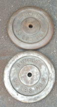 Lot  Of 2 Vintage 1950&#39;s BUR-BEL 50 LB # 6 Weight Plates - £352.00 GBP