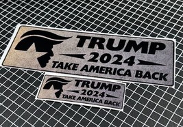 Trump 2024 Bumper Window Sticker/Magnet Blackout Reflective &quot;Take America Back&quot; - £7.77 GBP+