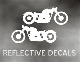 Reflective Decal Sticker 2X old school rat Bobber Motorcycle for bike trailer WS - £12.54 GBP