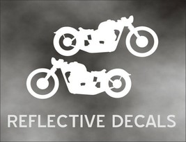 Reflective Decal Sticker 2X old school rat Bobber Motorcycle for bike trailer WS - £11.98 GBP