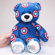 Captain America Build A Bear Teddy Bear 18&quot; Marvel Avengers Plush Stuffed Animal - £11.09 GBP