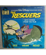 THE RESCUERS (1977) softcover book with 33-1/3 RPM record - $273.47 MXN
