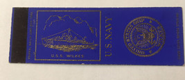 Matchbook Cover Matchcover US Navy Ship USS Wilkes #2 - £2.23 GBP