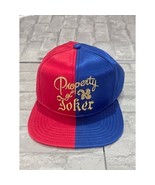 DC Comics Harley Quinn Property of Joker Satin Snapback Hat, Red Blue OS - $39.00
