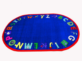 Alpha With Attitude children&#39;s educational and play printed rug 5&#39; x 8&#39; #1008 - £195.80 GBP