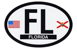 Florida Oval Decal - $2.70