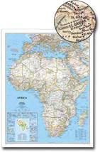 Africa National Geographic - 46&quot; x 36&quot; Wall Map (Classic) - £37.76 GBP