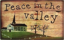 Peace in the Valley Church Country  Rustic/Vintage Metal Sign - £15.63 GBP