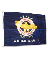  World War II - 3&#39;X4&#39; Commemorative Nylon Flag - £51.95 GBP