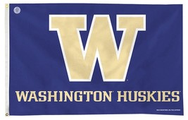 University of Washington - 3&#39; x 5&#39; NCAA Polyester Flag - £31.60 GBP