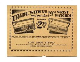 Cozy Nook Photo Finishing North Powder Oregon Wrist Watch Offer - $13.86