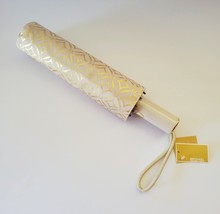 Michael Kors Travel Umbrella Push Button Folding Pale Gold Multi 35F4GTFN1M - $48.17