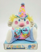 TB Trading Soft Expressions Clown Rattle Plush Baby Toy Vintage New w Box - £31.23 GBP