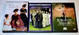 Wives &amp; Daughters BBC, Downtown Abbey Season 1 PBS &amp; Magnificent Amberso... - £10.57 GBP