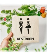 Wooden Restroom Sign – Elegant Design, High-Quality Craftsmanship, Perfe... - $15.00